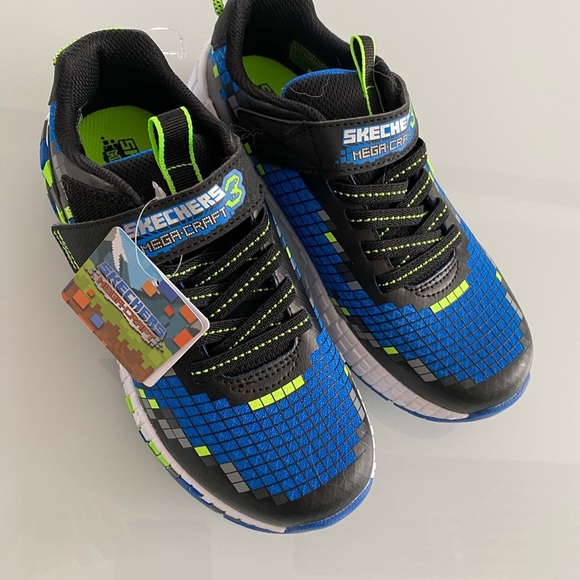 NWT Skechers boys Minecraft Megacraft sneakers size 2.5 - Picture 4 of 8